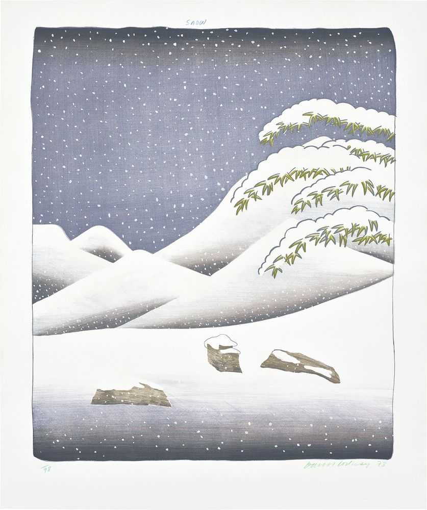 David Hockney, ‘Snow’, 1973, Print, Chemical print process, null, Numbered