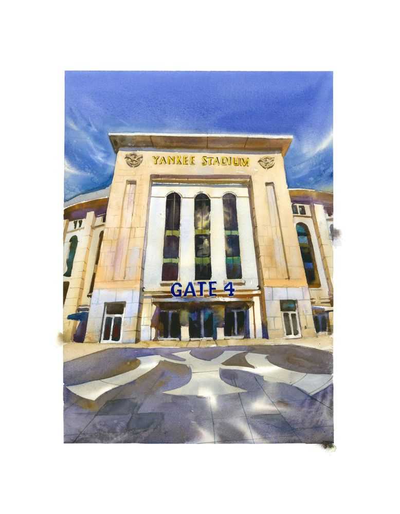 Devon Rodriguez, ‘New York City - Yankee Stadium’, 2026, Print, Watercolor paper 100% Cotton., null, Numbered