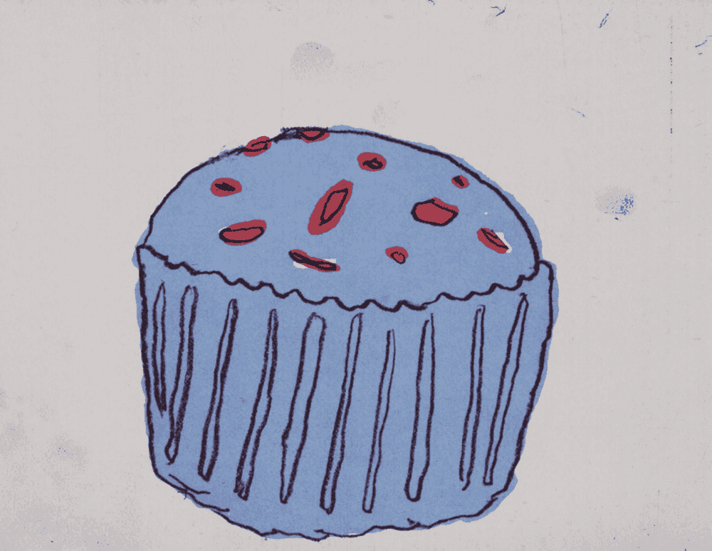 Donald Baechler, ‘Blue Muffin, 1999’, 1999, Print, Soft-ground etching and aquatint on Magnani Pescia paper., null, Numbered, Dated