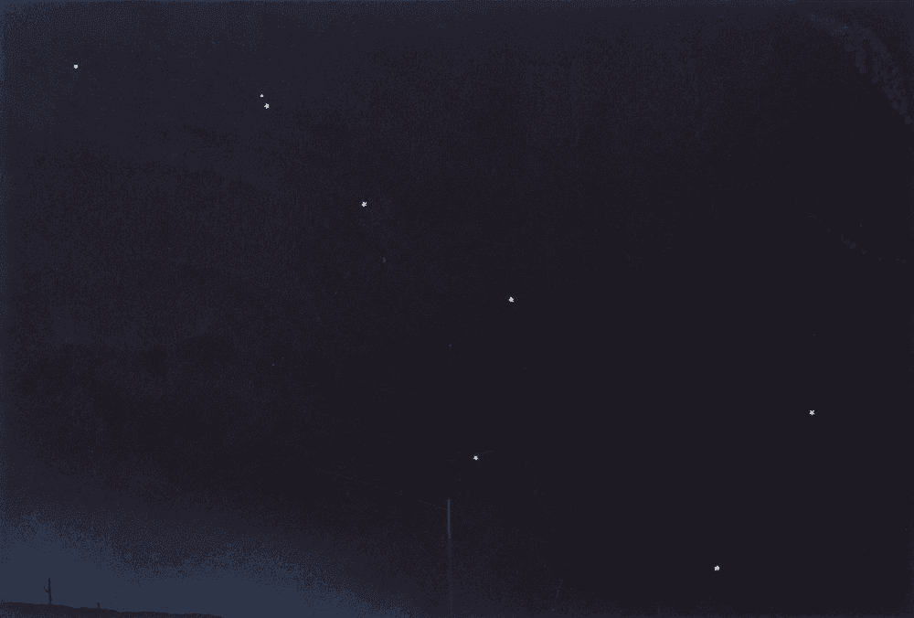 Ed Ruscha, ‘Big Dipper Over Desert’, 1982, Print, Aquatint in colors on wove paper, Crown Point Press, Numbered, Dated