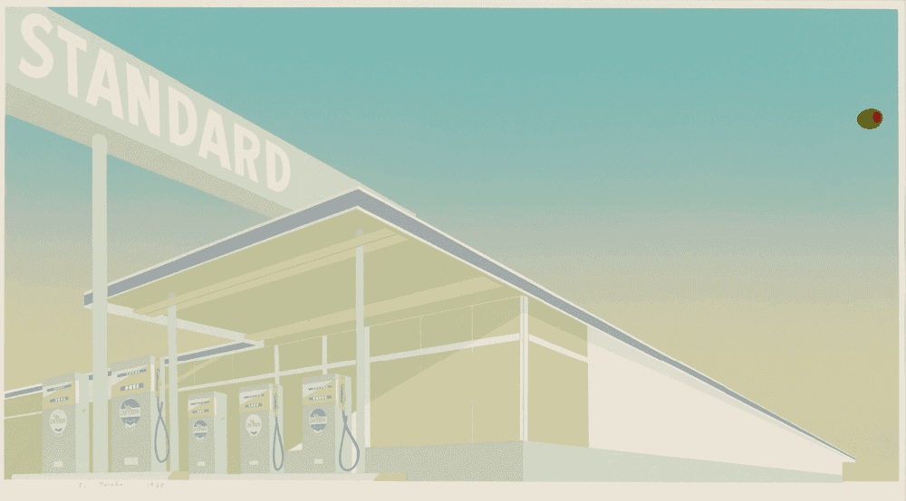 Ed Ruscha, ‘Cheese Mold Standard with Olive’, 1969, Print, Screenprint in colors, on wove paper, null, Numbered, Dated