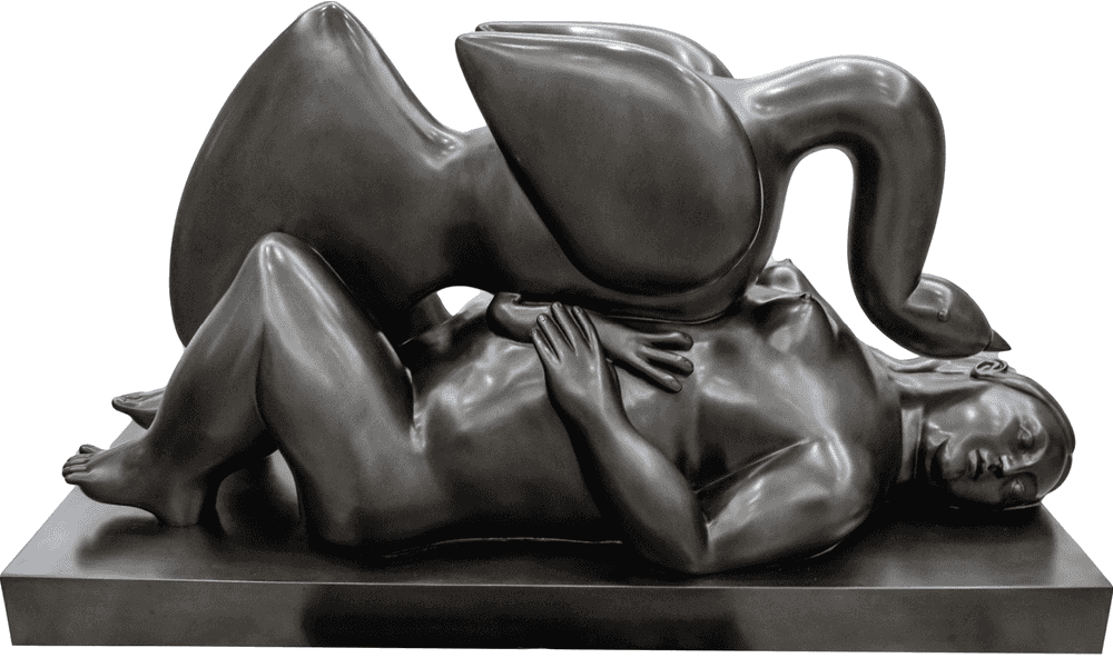 Fernando Botero, ‘Leda and the Swan’, 2006, Sculpture, Bronze, null, Numbered