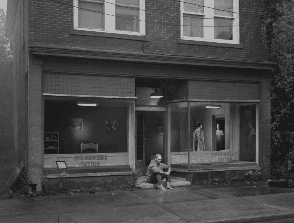 Gregory Crewdson, ‘Eveningside Tattoo’, 2022, Print, Digital pigment print, null, Numbered