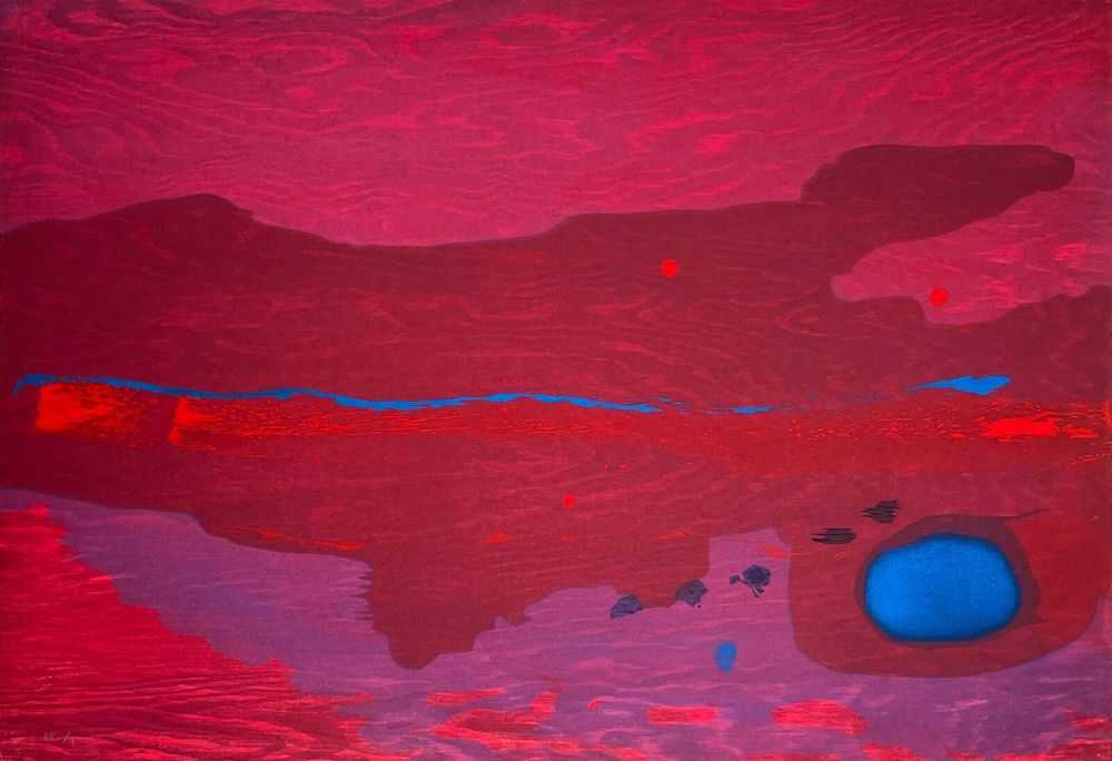 Helen Frankenthaler, ‘Japanese Maple’, 2005, Print, Sixteen Color Ukiyo-e style woodcut from 9 woodblocks, null, Numbered, Dated