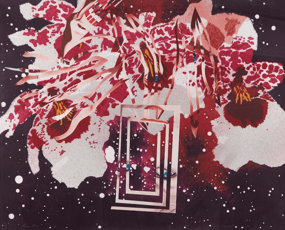 James Rosenquist, ‘Time Door Time D'or’, 1989, Print, Colored pressed paper pulp with lithographic collage on two sheets on TGL handmade paper, the collage elements on Rives BFK wove paper, null, Numbered, Dated