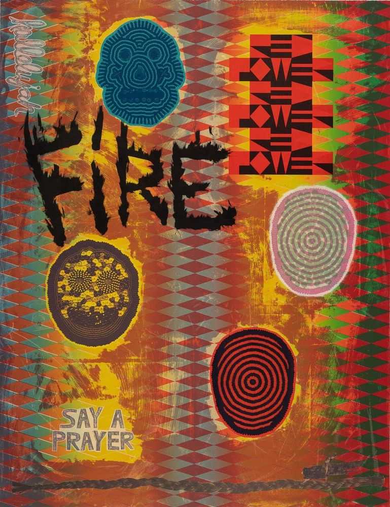 Jeffrey Gibson, ‘Say A Prayer’, 2021, Print, Twenty-one color lithograph with chine collé elements, Tamarind Institute, Numbered