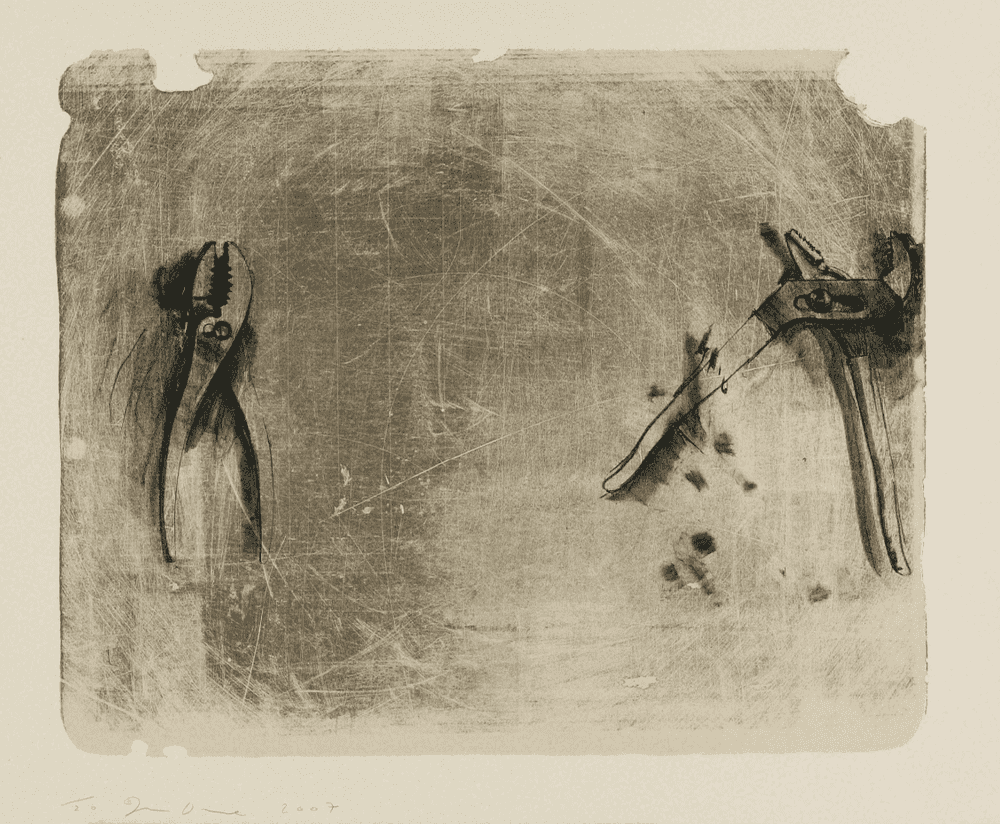 Jim Dine, ‘Tools for Creeley I’, 2007, Print, Three-Color Lithograph, Tamarind Institute, Numbered