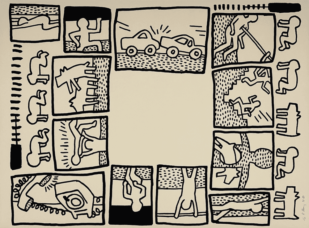 Keith Haring, ‘The Blueprint Drawings - IV’, 1990, Print, Screenprint on Wove Paper, Durham Press, Numbered, Dated