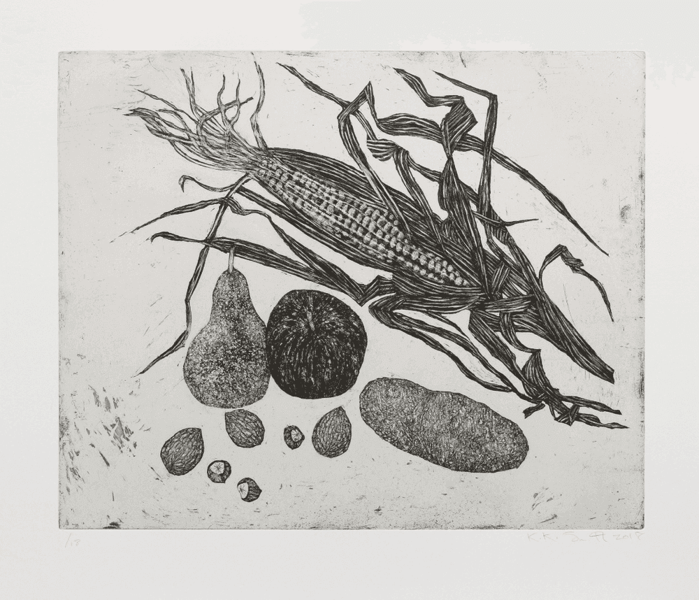 Kiki Smith, ‘Bounty’, 2018, Print, Etching with aquatint and burnishing on Hahnemühle paper with deckled edge, null, Dated
