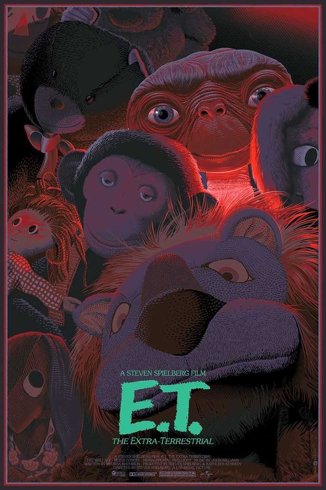Laurent Durieux, ‘E.T. The Extra-Terrestrial’, 2018, Print, Screen print with glow in the dark inks, Bottleneck Gallery, Numbered