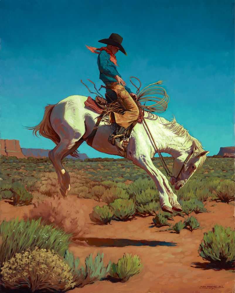 Mark Maggiori, ‘Bronc RIder’, 2022, Print, Oil on canvas, null, 