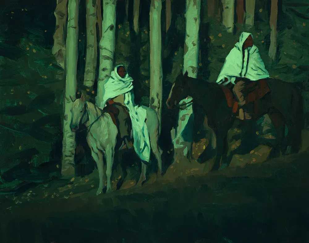 Mark Maggiori, ‘Night by the Aspens’, 2024, Print, Oil on linen, null, 