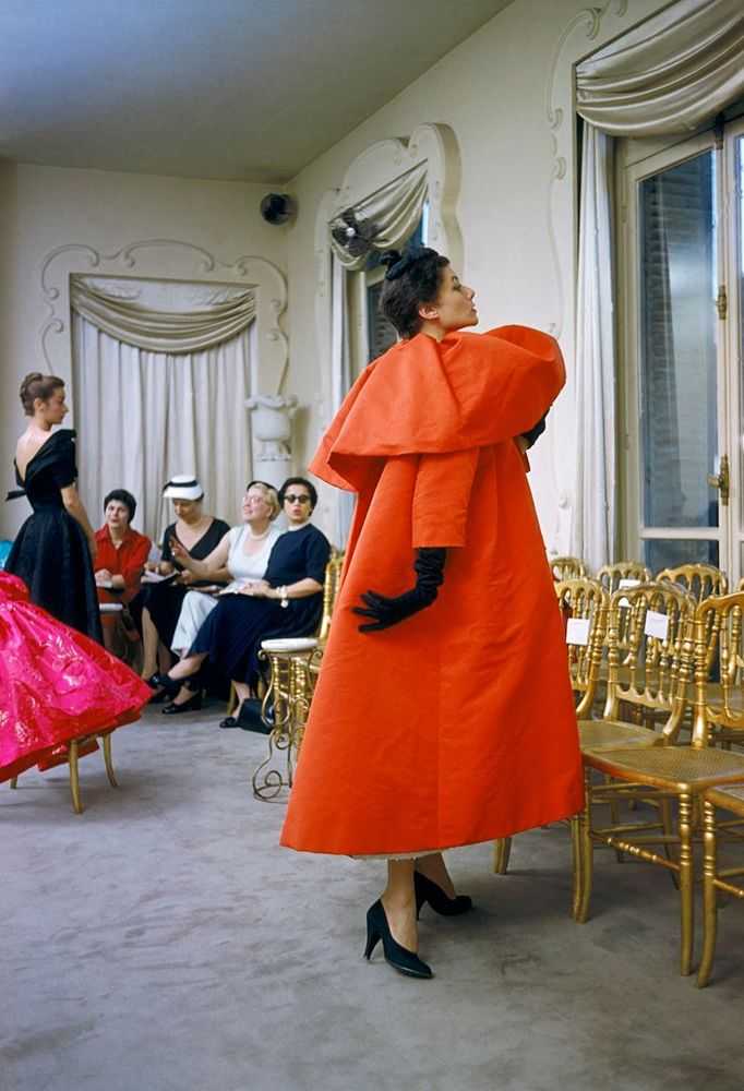 Mark Shaw, ‘Balenciaga, Orange Coat Side’, 1953, Print, Pigment print on Hahnemϋhle photo rag paper, null, 
