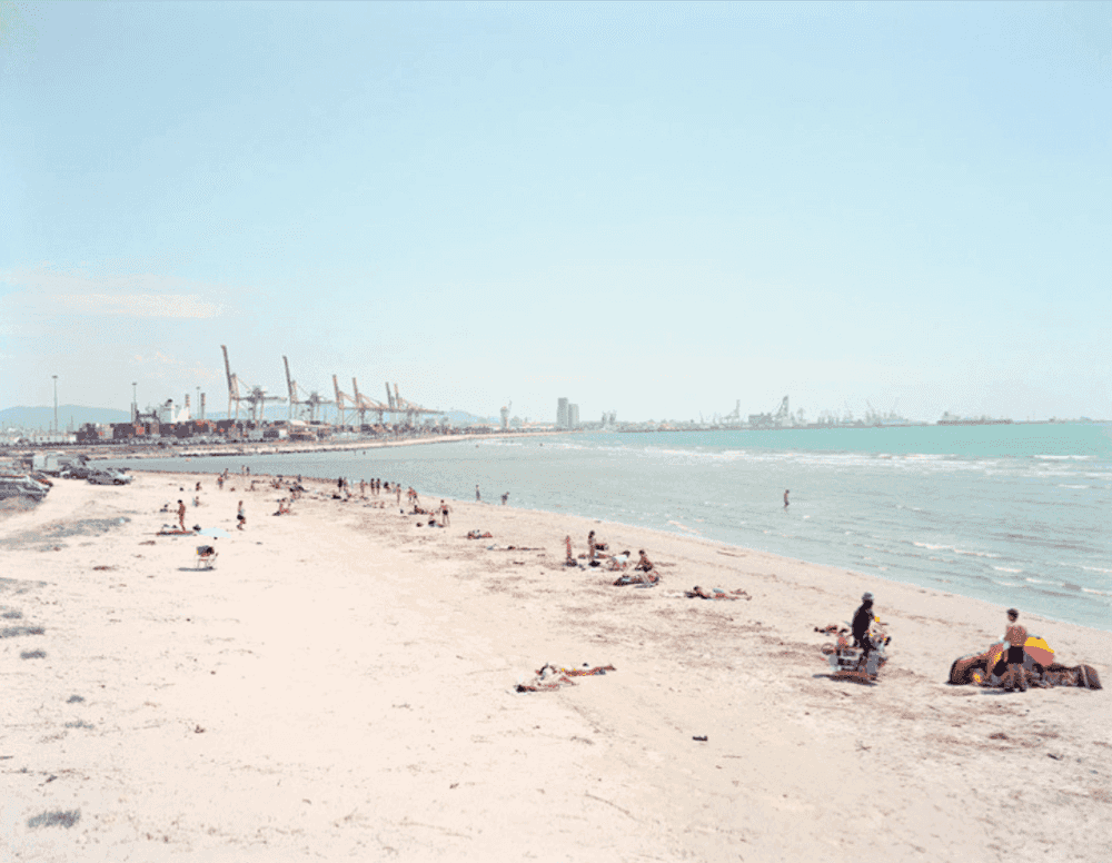 Massimo Vitali, ‘Calambrone’, 2002, Print, Offset Lithograph on Consort Royal 300gm paper, null, Numbered
