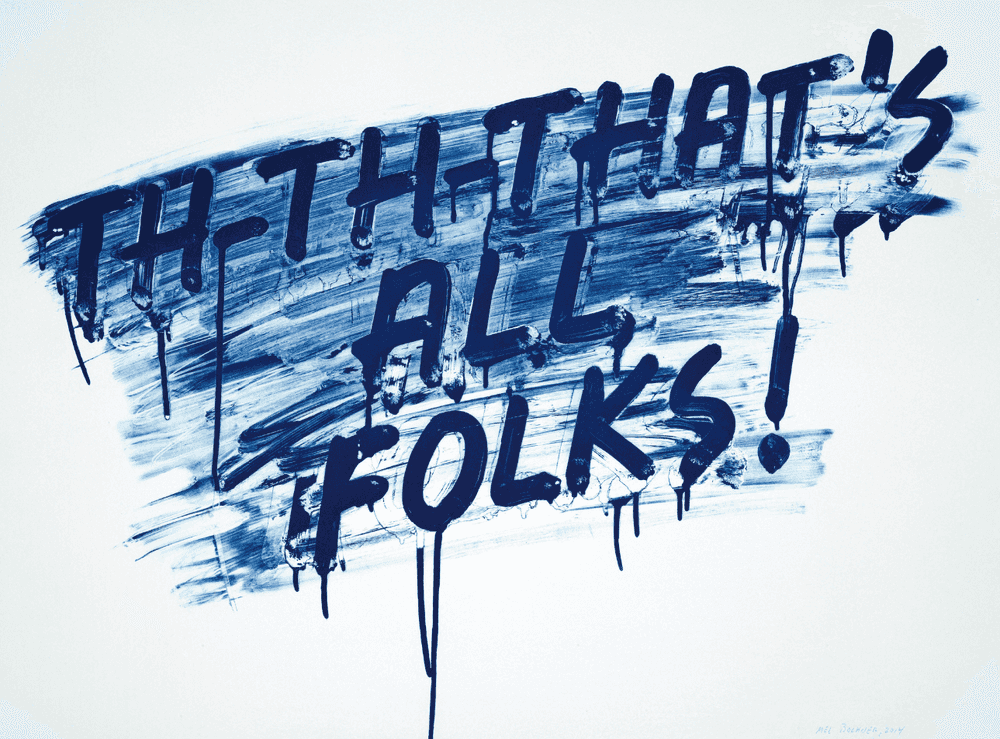 Mel Bochner, ‘That’s All Folks’, 2014, Print, Etching with aquatint on wove paper, Two Palms Press, Numbered, Dated