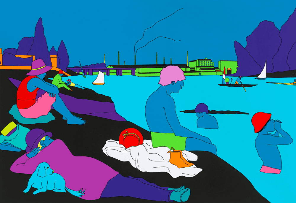 Michael Craig-Martin, ‘Seurat (Blue)’, 2022, Print, Pigment print on Somerset Satin Photo Paper 300gsm, Cristea Roberts Gallery, Numbered, Dated