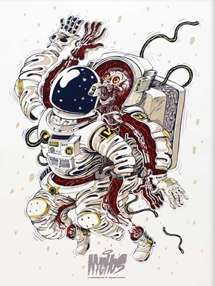Nychos, ‘Dissection Of An Astronaut’, 2014, Print, Screen Print, 1xRUN, 