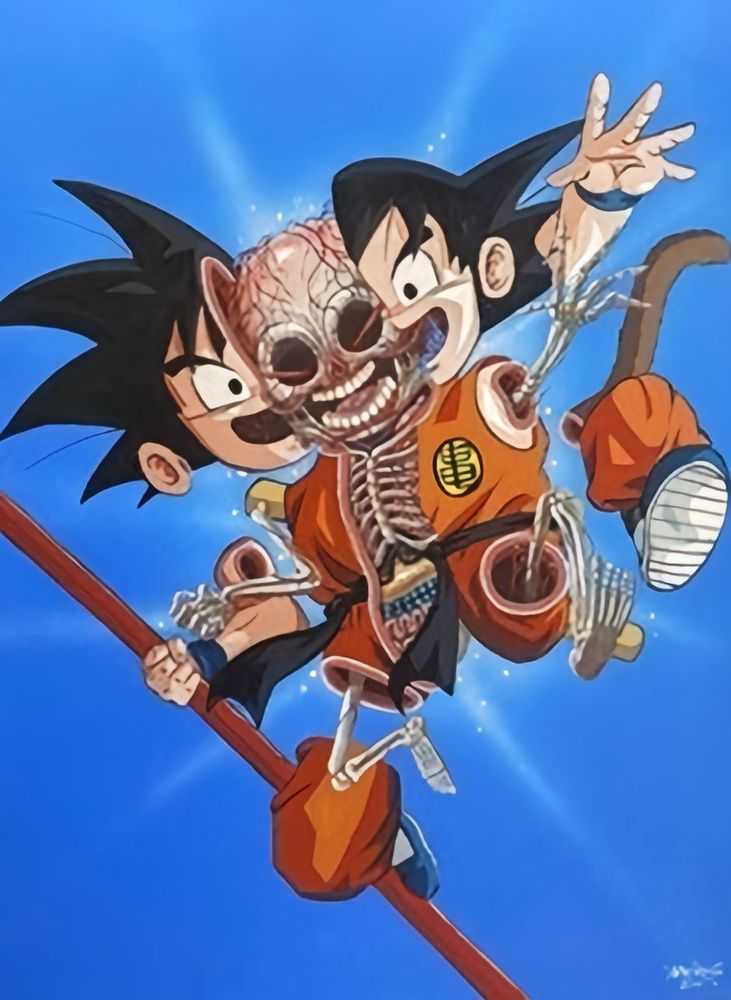 Nychos, ‘Dissection Of Son Goku’, 2023, Print, Giclee Print, Rabbiteye Movement, Numbered