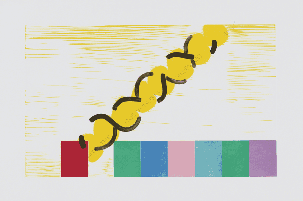 Richard Tuttle, ‘The Inevitable Husband A’, 2015, Print, 9 color linocut with aquatint and woodblock, Gemini G.E.L. LLC, 