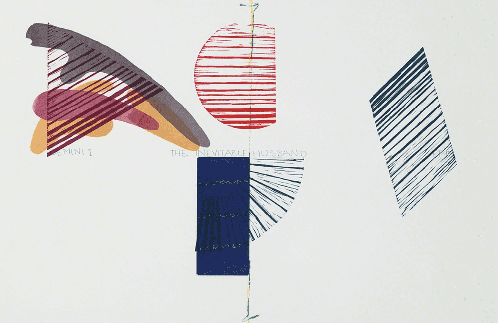 Richard Tuttle, ‘The Inevitable Husband B  ’, 2015, Print, 10-color linocut with embossing, Gemini G.E.L. LLC, 