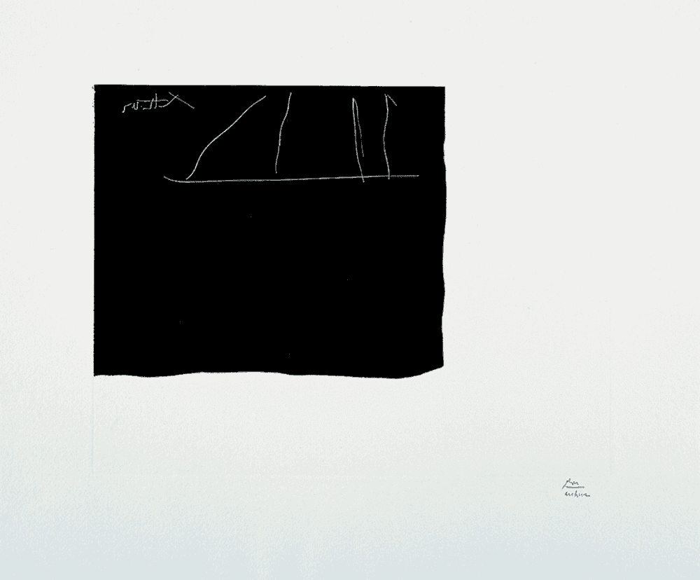 Robert Motherwell, ‘Black Flag’, 1983, Print, Etching on Georges Duchene Hawthorne of Larroque handmade paper, null, 