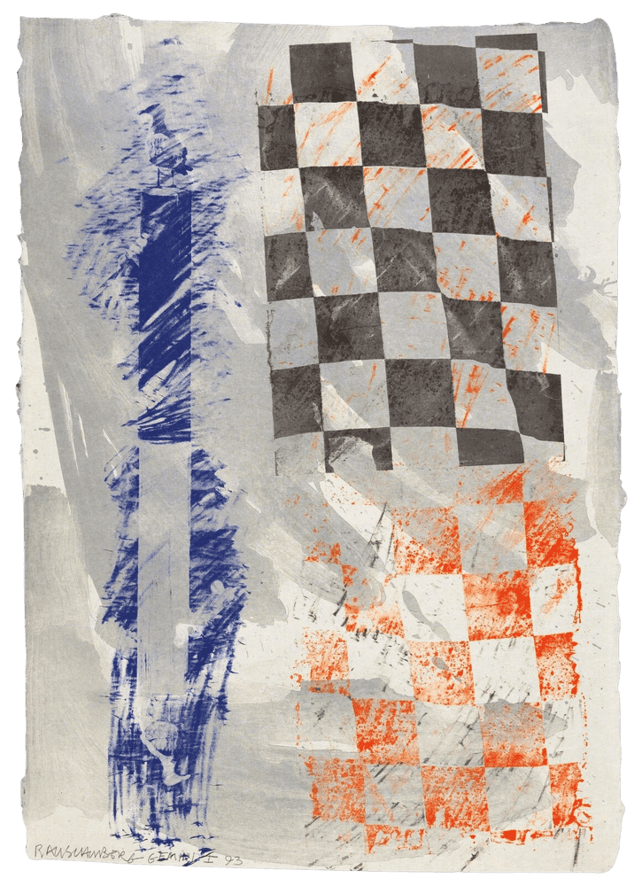Robert Rauschenberg, ‘Grid Gull’, 1993, Print, 5 color lithograph, Gemini G.E.L., Dated