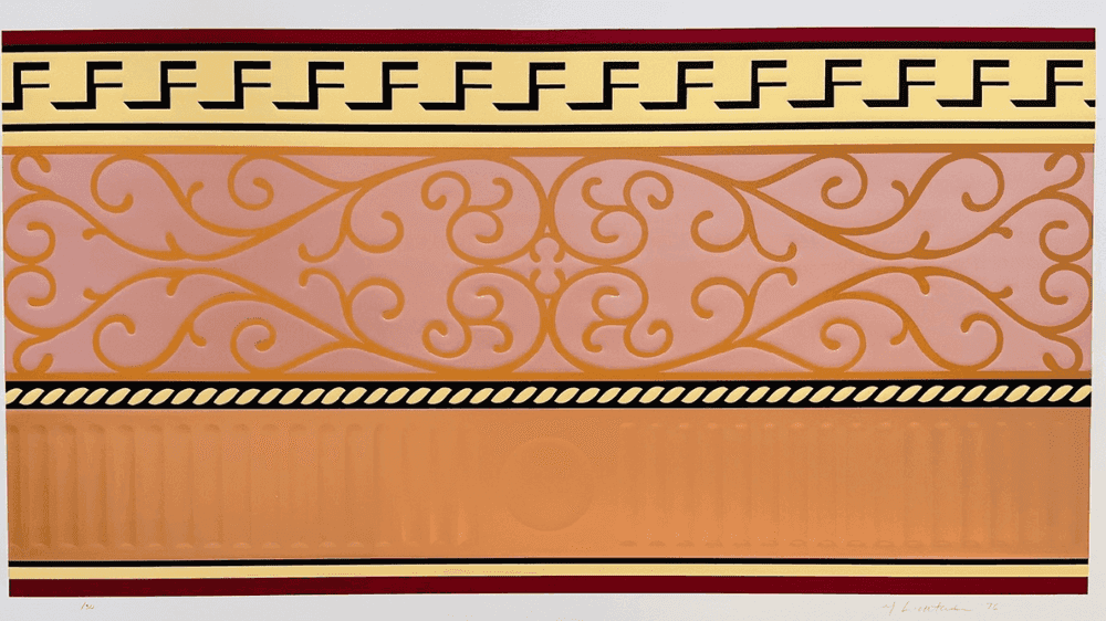Roy Lichtenstein, ‘Entablature II’, 1976, Print, Screenprint in colors with collage and embossing on Rives BFK wove paper, Tyler Graphics Ltd, Numbered, Dated