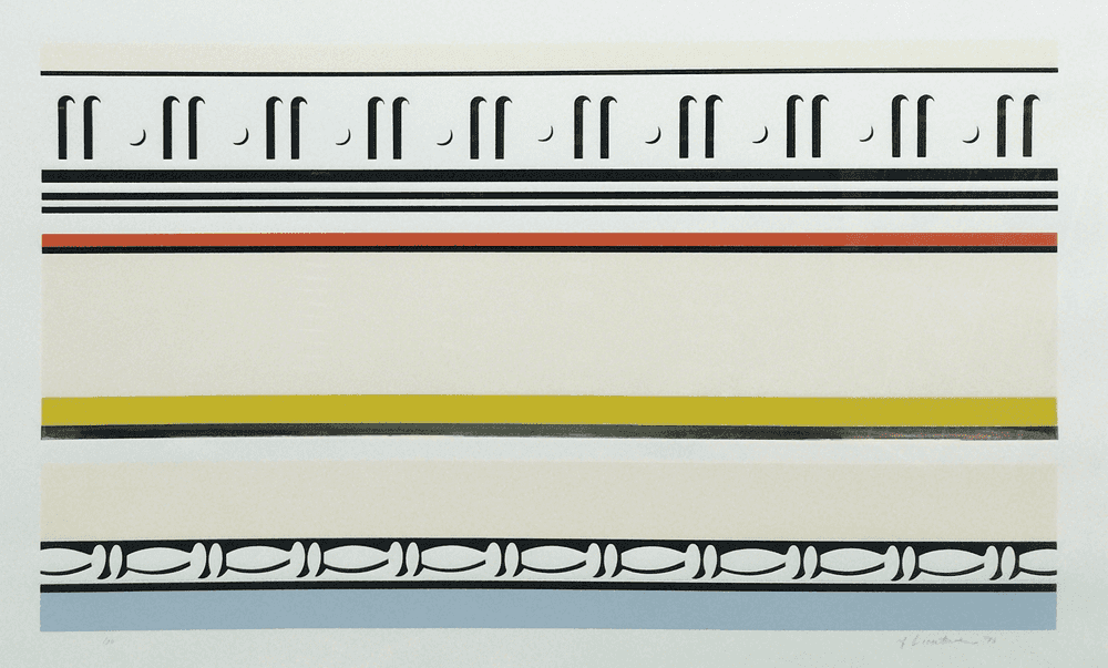 Roy Lichtenstein, ‘Entablature VIII’, 1976, Print, SCREENPRINT, LITHOGRAPH AND COLLAGE WITH EMBOSSING, Tyler Graphics Ltd., Numbered, Dated