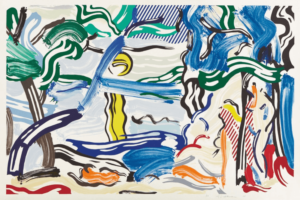Roy Lichtenstein, ‘Moonscape’, 1985, Print, Lithograph, woodblock, and screenprint, Gemini G.E.L., Numbered, Dated