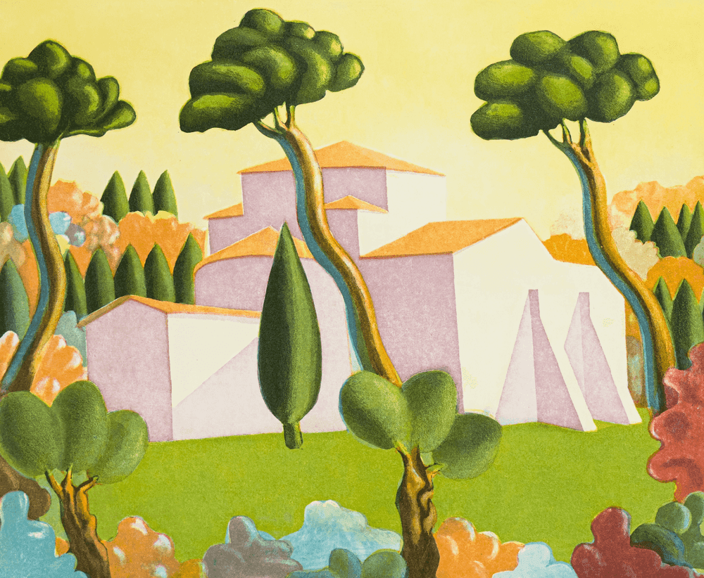 Salvo, ‘Paesaggio’, 1990, Print, Aquatint in color on paper, null, 