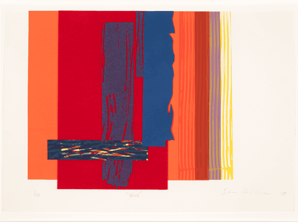 Sam Gilliam, ‘Wind’, 2005, Print, Screenprint in colors with collage, on Rives BFK paper, null, Numbered, Dated