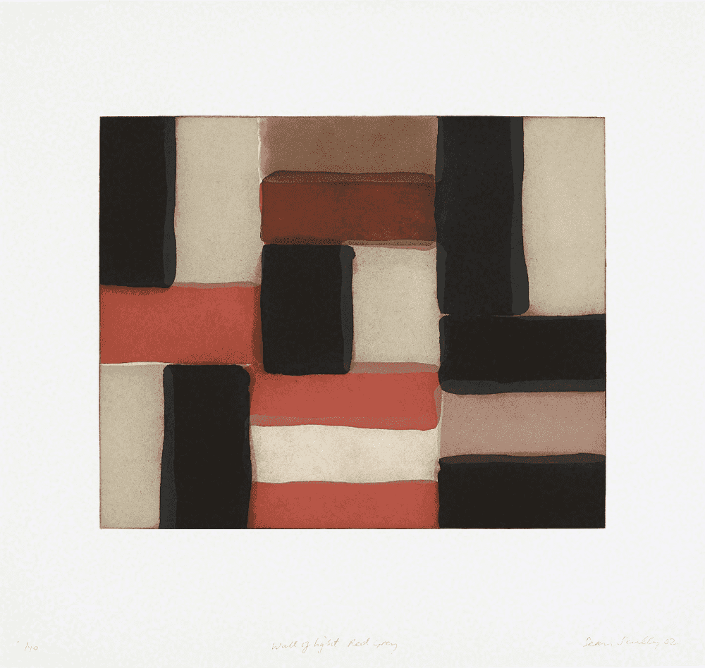 Sean Scully, ‘Wall of Light Red Grey’, 2002, Print, Etching and aquatint with spitbite and sugarlift in colours, on wove paper, with full margins, null, Numbered, Dated