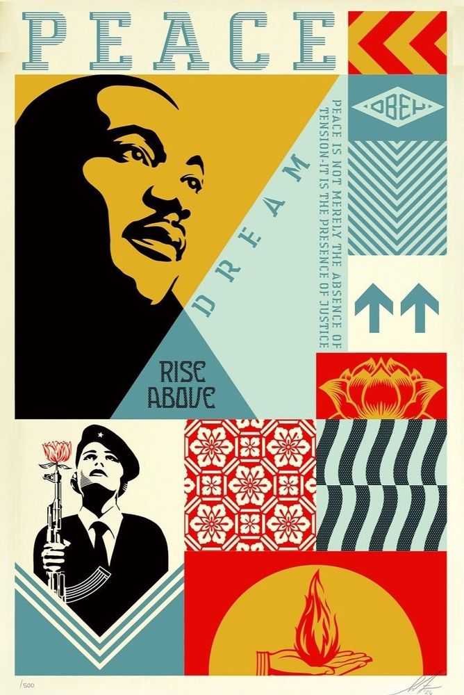 Shepard Fairey (Obey), ‘Dreams of Peace’, 2026, Print, Screen print on 80# cream Speckletone paper, Subliminal Projects, Numbered