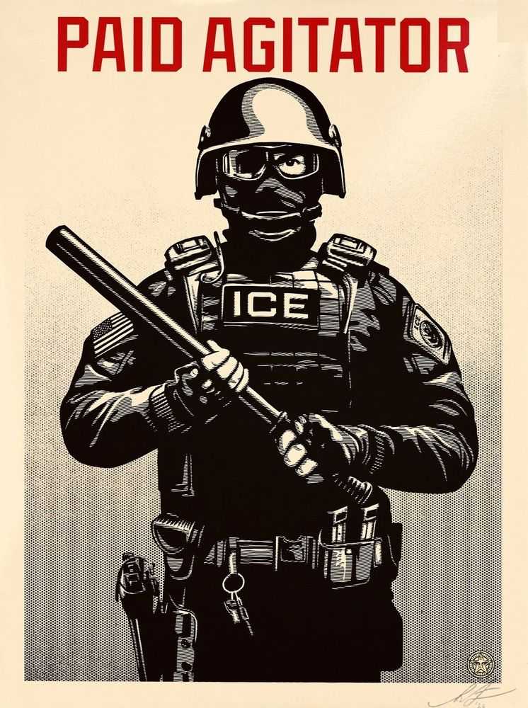 Shepard Fairey (Obey), ‘Paid Agitator’, 2026, Print, Gloss Finished Offset Lithograph on 12pt. cover paper., Obey Giant, 