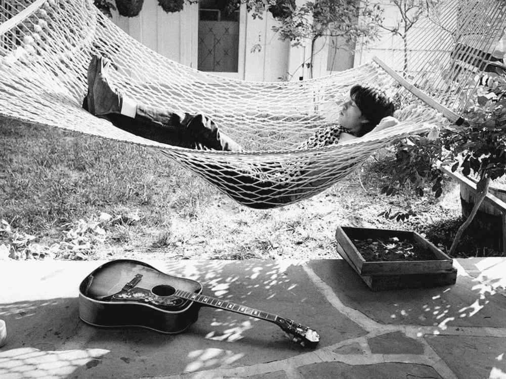 Terry O'Neill, ‘Mick Jagger in Hammock, 1969’, 1969, Print, Posthumous estate-stamped gelatin silver print, null, 
