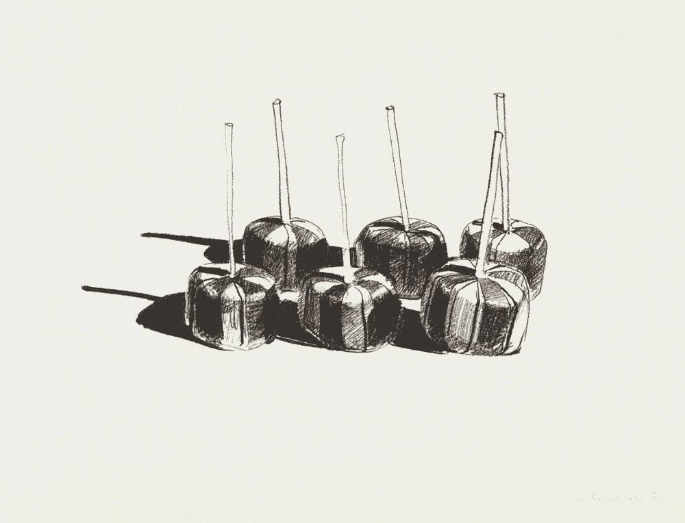 Wayne Thiebaud, ‘Suckers (State I)’, 1968, Print, Lithograph, on Rives BFK paper, with full margins, null, 