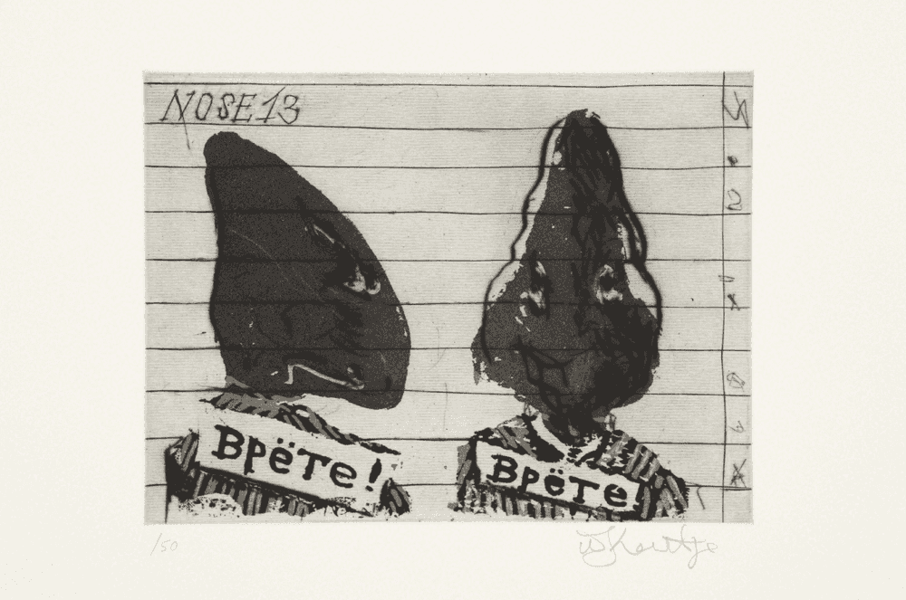William Kentridge, ‘Nose 13’, 2008, Print, Sugarlift aquatint, drypoint and engraving, null, Numbered