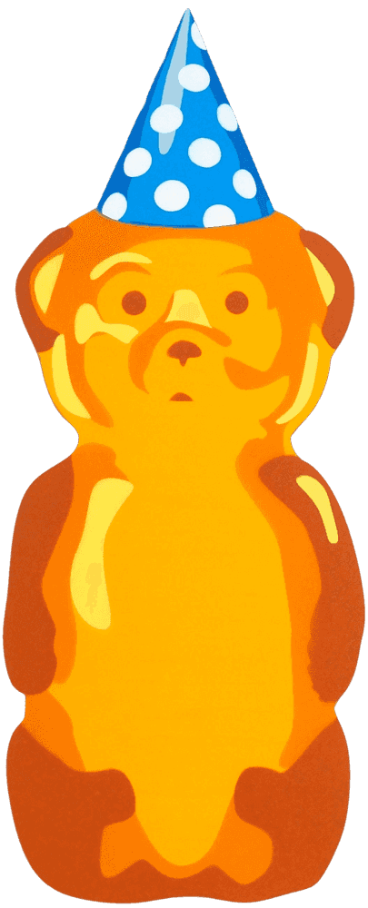 fnnch, ‘Blue Birthday Bear’, 2022, Sculpture, Spray paint on cut maple plywood, null, Numbered