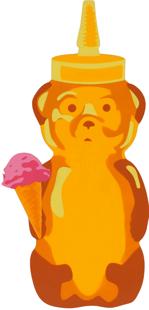 fnnch, ‘Ice Cream Bear’, 2022, Sculpture, Spray paint on cut maple plywood, null, Numbered