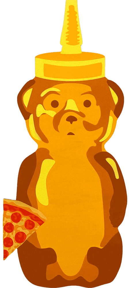 fnnch, ‘Pizza Bear’, 2022, Sculpture, Spray paint on cut maple plywood, null, Numbered