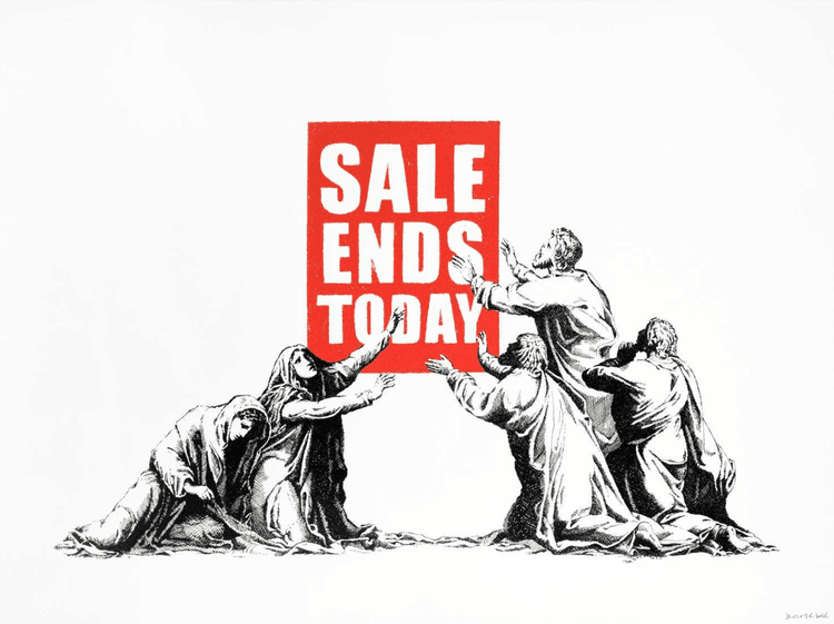 Banksy Sale Ends v2 (Framed)