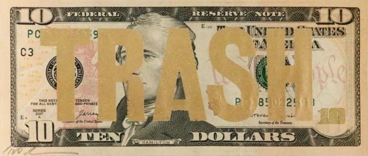 Trash 10 Dollar (Gold Leaf)