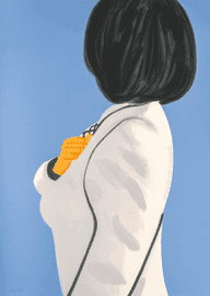 Vivien with white Coat