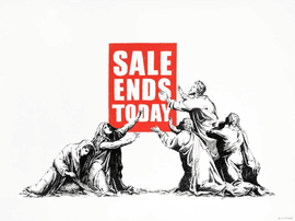 Banksy Sale Ends v2 (Framed)