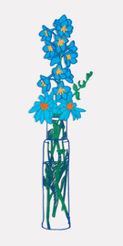 Delphinium and Daisies