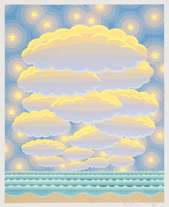 Amy Lincoln, ‘Daylight Stars and Clouds, Hand-Finished’, 2023, Print, Acrylic and 17-color silkscreen on Coventry Rag paper, null, Numbered, Handfinished