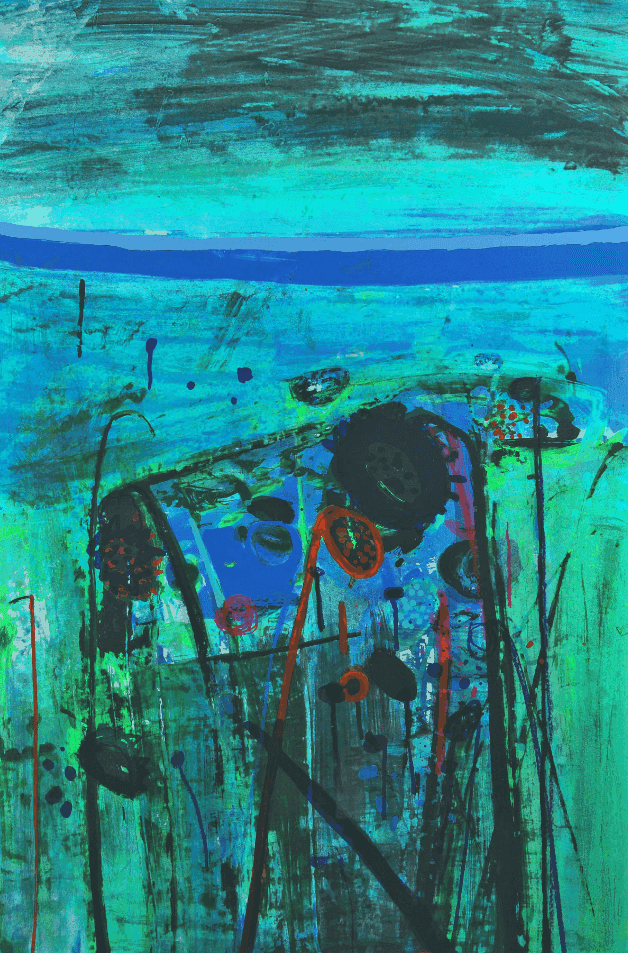 Barbara Rae, ‘Dead Sunflowers’, 2012, Print, Silkscreen on Paper, CCA Galleries,