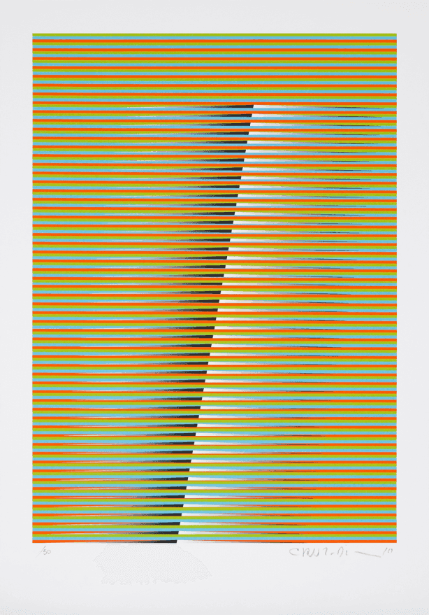 Carlos Cruz-Diez, ‘Induction Chromatique Navidad 1G’, 2010, Print, Printed Paper, Atelier Cruz-Diez, Numbered, Dated