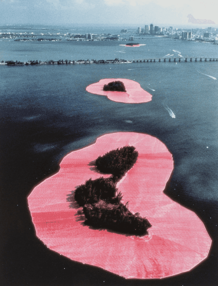 Christo and Jeanne-Claude, ‘Surrounded Islands, Biscayne Bay, Greater Miami, Florida’, 1983, Print, Seven part leporello, comprising ten digital pigment prints in colours on Hahnemühle, null, Numbered