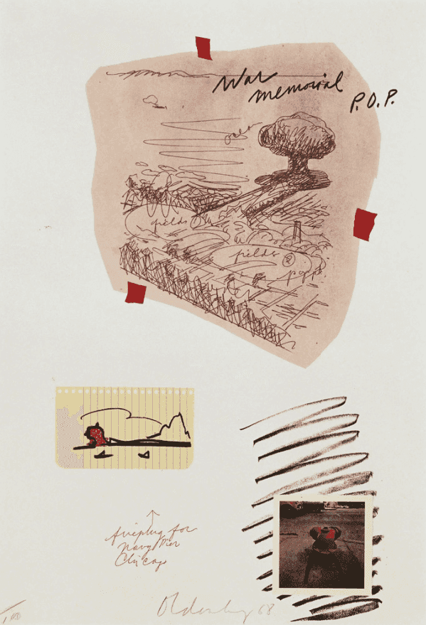 Claes Oldenburg, ‘Notes (P.O.P.)’, 1968, Print, 13 color lithograph/embossing, Gemini G.E.L.,